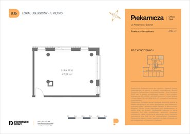rzut mieszkanie na sprzedaż 47m2 mieszkanie Gdańsk, Morena, Piekarnicza 6