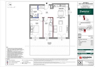 rzut mieszkanie na sprzedaż 64m2 mieszkanie Warszawa, Mokotów, ul. Polska 10
