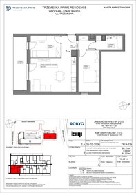 rzut mieszkanie na sprzedaż 60m2 mieszkanie Wrocław, Stare Miasto, Trzemeska