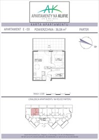 rzut mieszkanie na sprzedaż 36m2 mieszkanie Władysławowo, Żeromskiego 27