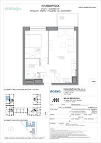 rzut mieszkanie na sprzedaż 41m2 mieszkanie Wrocław, Krzyki, Krakowska 112
