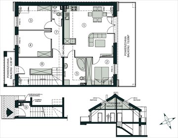 rzut mieszkanie na sprzedaż 73m2 mieszkanie Pogórze, Feliksa Dorsza