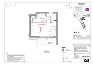 rzut mieszkanie na sprzedaż 28m2 mieszkanie Warszawa, Białołęka, Marywilska 68