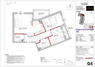 rzut mieszkanie na sprzedaż 62m2 mieszkanie Warszawa, Ursus, ul. Gierdziejewskiego 23