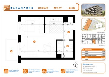 rzut mieszkanie na sprzedaż 41m2 mieszkanie Marki, Aleja Józefa Piłsudskiego 102
