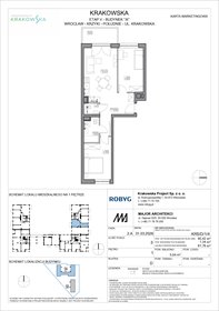 rzut mieszkanie na sprzedaż 60m2 mieszkanie Wrocław, Krzyki, Krakowska 112