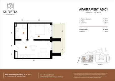 rzut mieszkanie na sprzedaż 36m2 mieszkanie Jelenia Góra, POZNAŃSKA 4