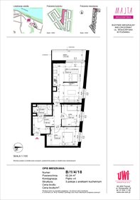 rzut mieszkanie na sprzedaż 62m2 mieszkanie Poznań, Rataje, ul. Klemensa Mikuły 1 i 3