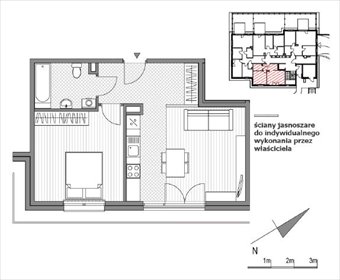 rzut mieszkanie na sprzedaż 48m2 mieszkanie Kraków, ul.Stawowa 242 i 242A