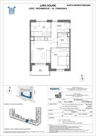 rzut mieszkanie na sprzedaż 49m2 mieszkanie Łódź, Pomorska 108