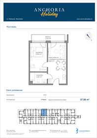 rzut mieszkanie na sprzedaż 38m2 mieszkanie Mechelinki, Wielopole 36-38