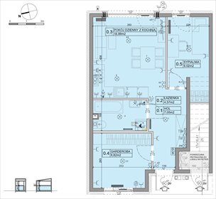 rzut mieszkanie na sprzedaż 46m2 mieszkanie Marki, Stawowa