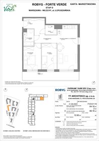 rzut mieszkanie na sprzedaż 64m2 mieszkanie Warszawa, Włochy, Łopuszańska 28