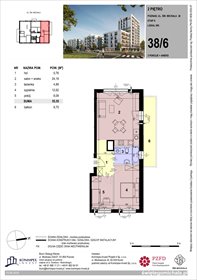 rzut mieszkanie na sprzedaż 56m2 mieszkanie Poznań, Komandoria, Świętego Michała 36