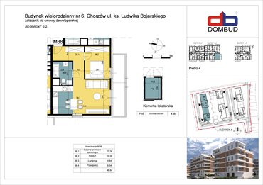 rzut mieszkanie na sprzedaż 47m2 mieszkanie Chorzów, Chorzów Stary, Bojarskiego 8, 10, 12