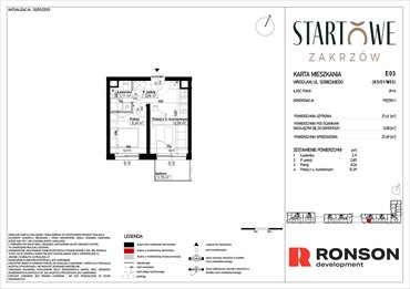 rzut mieszkanie na sprzedaż 28m2 mieszkanie Wrocław, Psie Pole, Zatorska, róg Sobieskiego