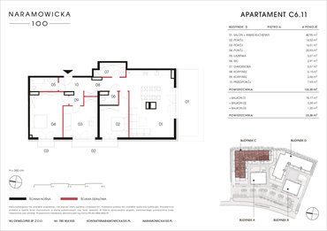 rzut mieszkanie na sprzedaż 122m2 mieszkanie Poznań, Winogrady, Naramowicka 100