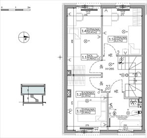 rzut dom na sprzedaż 75m2 dom Łódź, Mały Skręt
