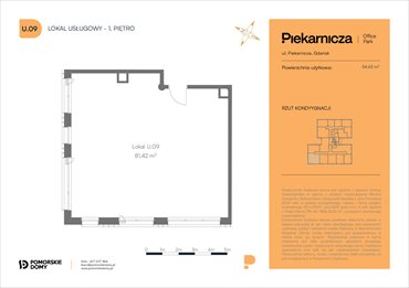 rzut mieszkanie na sprzedaż 81m2 mieszkanie Gdańsk, Morena, Piekarnicza 6