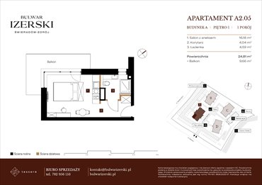 rzut mieszkanie na sprzedaż 25m2 mieszkanie Świeradów Zdrój, Senatoryjna/Szkolna