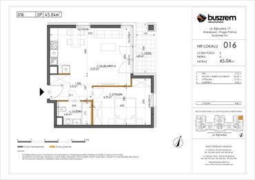 rzut mieszkanie na sprzedaż 45m2 mieszkanie Warszawa, Praga Północ, Kijowska 17