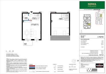 rzut mieszkanie na sprzedaż 63m2 mieszkanie Szczecin, Północ, ul. Modelarska 3/16