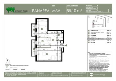 rzut mieszkanie na sprzedaż 55m2 mieszkanie Warszawa, Ursus, Ryżowa