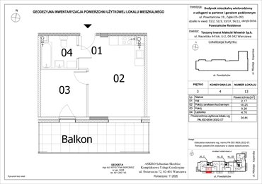 rzut mieszkanie na sprzedaż 34m2 mieszkanie Ząbki, Powstańców 19