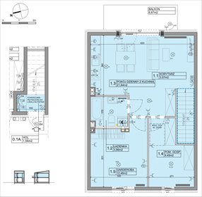 rzut mieszkanie na sprzedaż 56m2 mieszkanie Marki, Stawowa