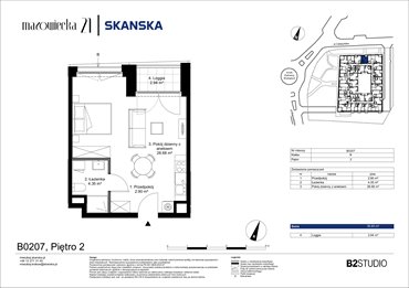rzut mieszkanie na sprzedaż 36m2 mieszkanie Kraków, Krowodrza, ul. Mazowiecka 21