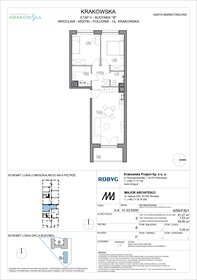 rzut mieszkanie na sprzedaż 61m2 mieszkanie Wrocław, Krzyki, Krakowska 112