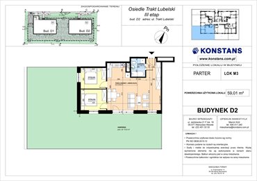 rzut mieszkanie na sprzedaż 59m2 mieszkanie Warszawa, Wawer, Trakt Lubelski 181 C i 181 D