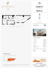 rzut mieszkanie na sprzedaż 73m2 mieszkanie Katowice, Bytkowska
