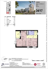 rzut mieszkanie na sprzedaż 52m2 mieszkanie Poznań, Komandoria, Świętego Michała 36