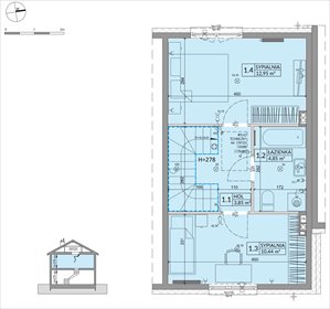 rzut dom na sprzedaż 68m2 dom Sulejówek, Szklarniowa