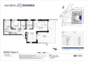 rzut mieszkanie na sprzedaż 98m2 mieszkanie Kraków, Krowodrza, ul. Mazowiecka 21
