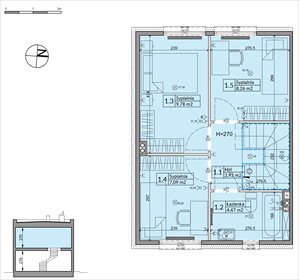 rzut dom na sprzedaż 73m2 dom Boryszew, Nadziei