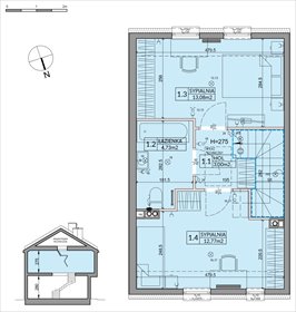 rzut dom na sprzedaż 73m2 dom Słomin, Piaseczyńska