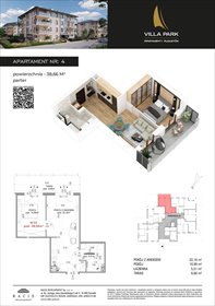 rzut mieszkanie na sprzedaż 39m2 mieszkanie Augustów, Wypoczynkowa