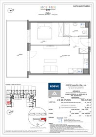 rzut mieszkanie na sprzedaż 42m2 mieszkanie Warszawa, Bemowo, Szeligowska