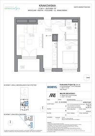 rzut mieszkanie na sprzedaż 43m2 mieszkanie Wrocław, Krzyki, Krakowska 112