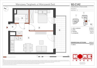 rzut mieszkanie na sprzedaż 40m2 mieszkanie Warszawa, Targówek, ul. Warszawski Świt 12
