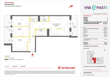 rzut mieszkanie na sprzedaż 87m2 mieszkanie Kraków, Mistrzejowice, ul. Piasta