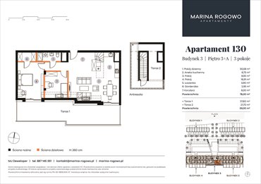 rzut mieszkanie na sprzedaż 78m2 mieszkanie Rogowo, Rogowo 65