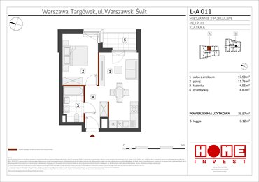 rzut mieszkanie na sprzedaż 39m2 mieszkanie Warszawa, Targówek, ul. Warszawski Świt