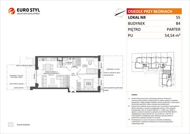 rzut mieszkanie na sprzedaż 55m2 mieszkanie Rumia, Janowo, Błoń Janowskich