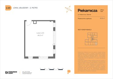 rzut mieszkanie na sprzedaż 49m2 mieszkanie Gdańsk, Morena, Piekarnicza 6