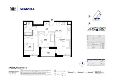 rzut mieszkanie na sprzedaż 55m2 mieszkanie Warszawa, Wola, Kolejowa