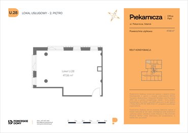 rzut mieszkanie na sprzedaż 48m2 mieszkanie Gdańsk, Morena, Piekarnicza 6