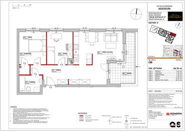 rzut mieszkanie na sprzedaż 65m2 mieszkanie Warszawa, Ursus, ul. Gierdziejewskiego 23